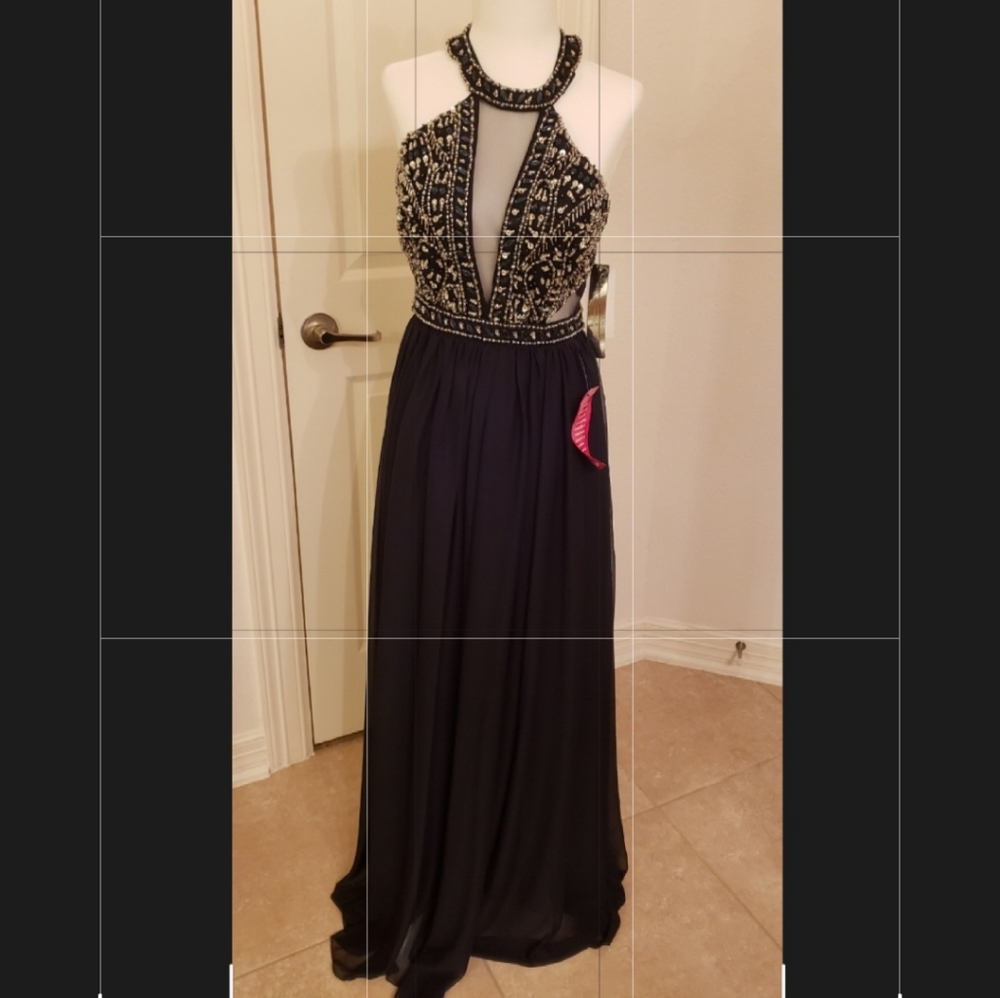 Sequin hearts Evening gown prom dress